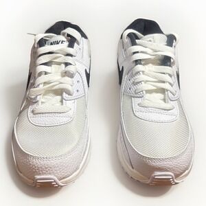 NIKE AIR MAX 90 SWOOSHFETI - DC9198-100 - WHITE / BLACK - Youth 6/Women's 8